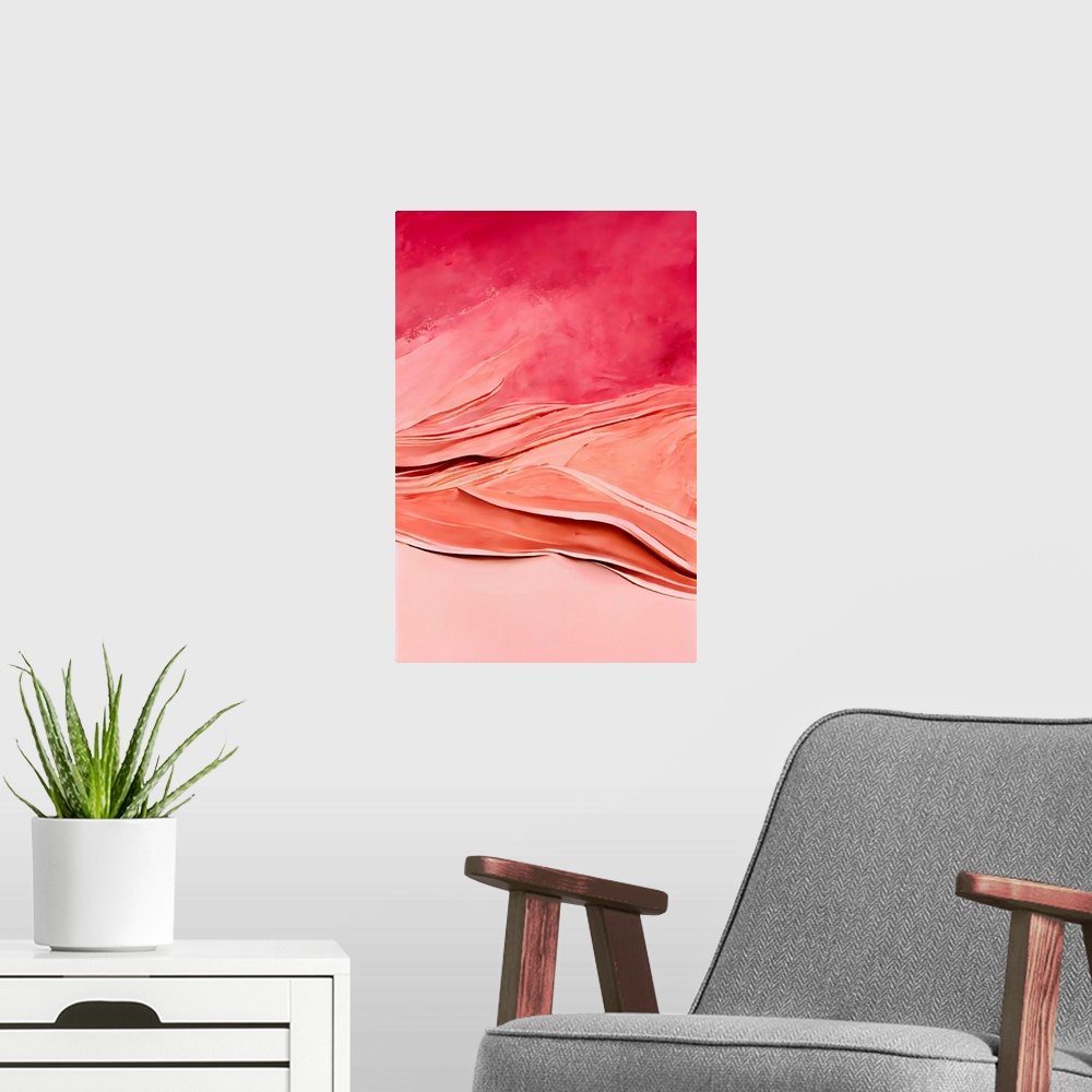 A modern room featuring Abstract Pink