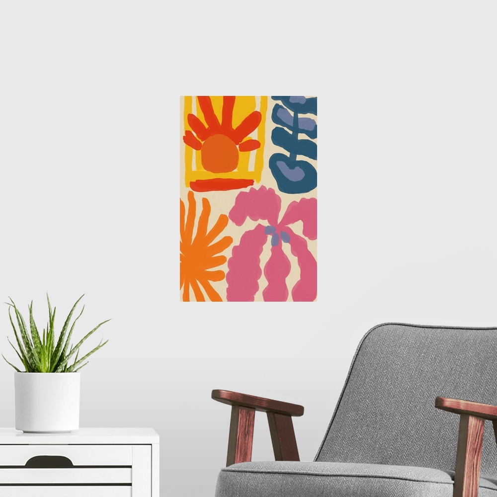 A modern room featuring Happy Summer No. 2