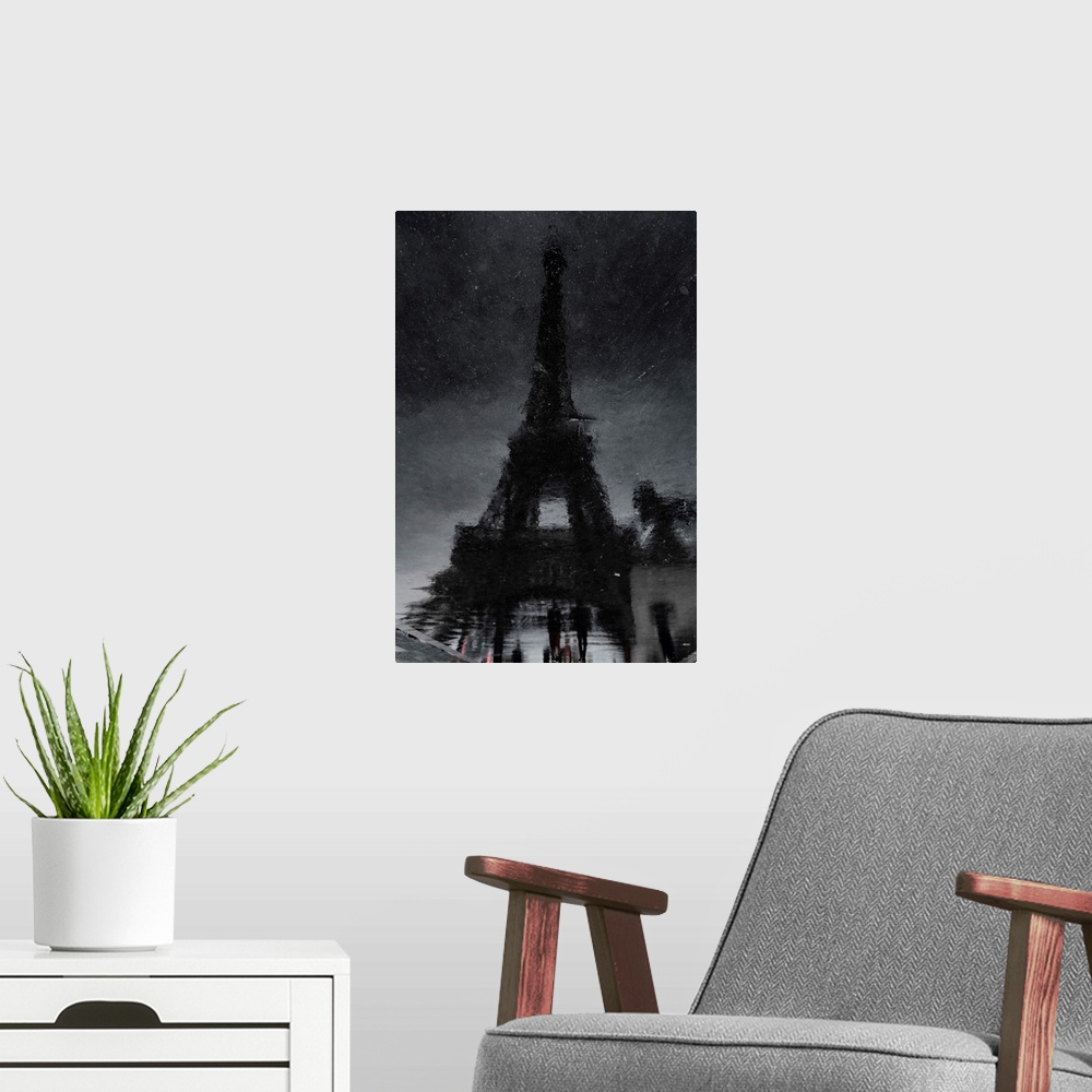 A modern room featuring Rain In Paris