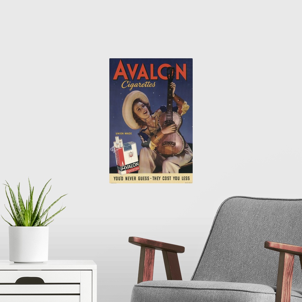 A modern room featuring Avalon Cigarettes