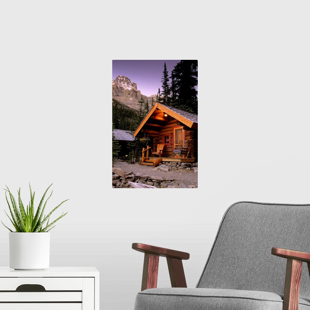A modern room featuring Cabin In Yoho National Park, Lake O'hara, British Columbia, Canada