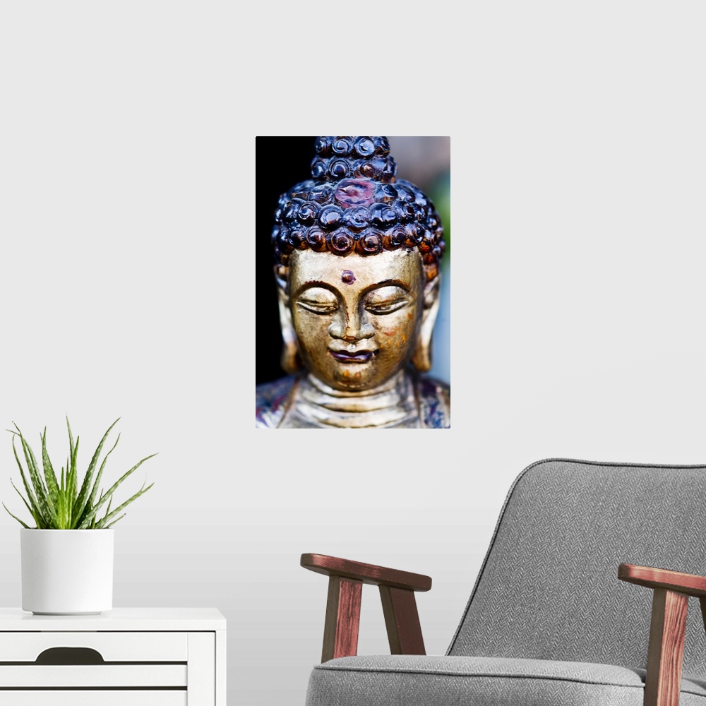 A modern room featuring China, Beijing, Golden Buddha From South East Asia