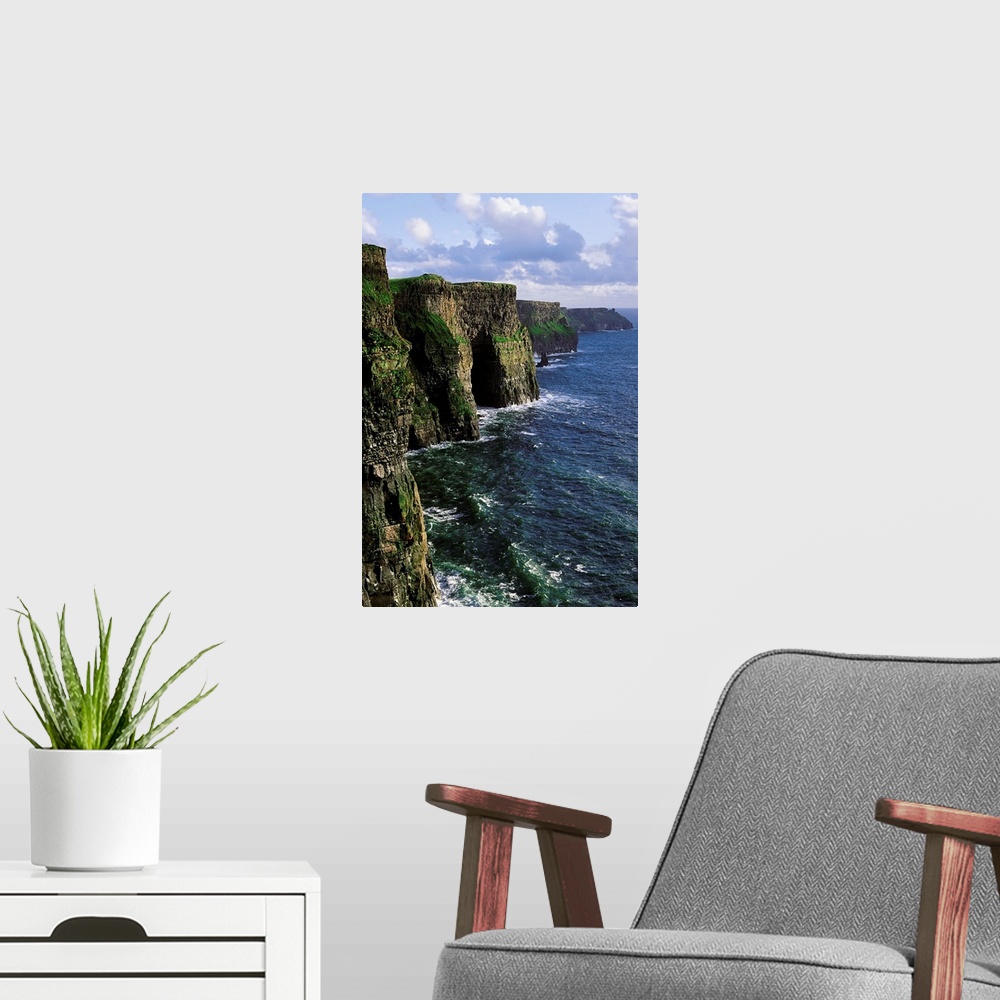 A modern room featuring Cliffs Of Moher, County Clare, Ireland, Cliffs On The Atlantic Ocean