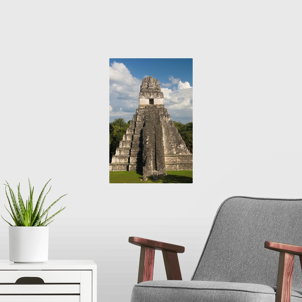 A modern room featuring Guatemala, Peten, Tikal National Park, Jaguar Temple
