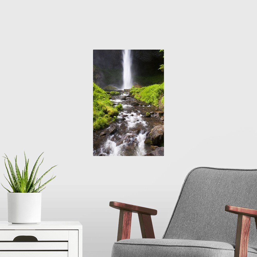 A modern room featuring Latourell Falls In The Columbia River Gorge National Scenic Area, Oregon