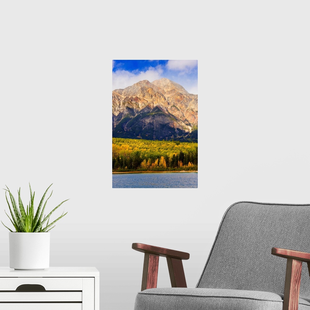 A modern room featuring Patricia Lake And Pyramid Mountain, Jasper National Park, Alberta, Canada