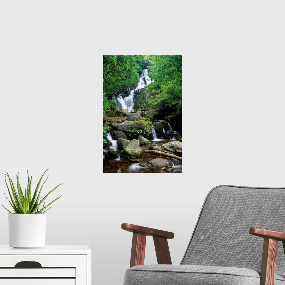 A modern room featuring Torc Waterfall, Killarney National Park, County Kerry, Ireland