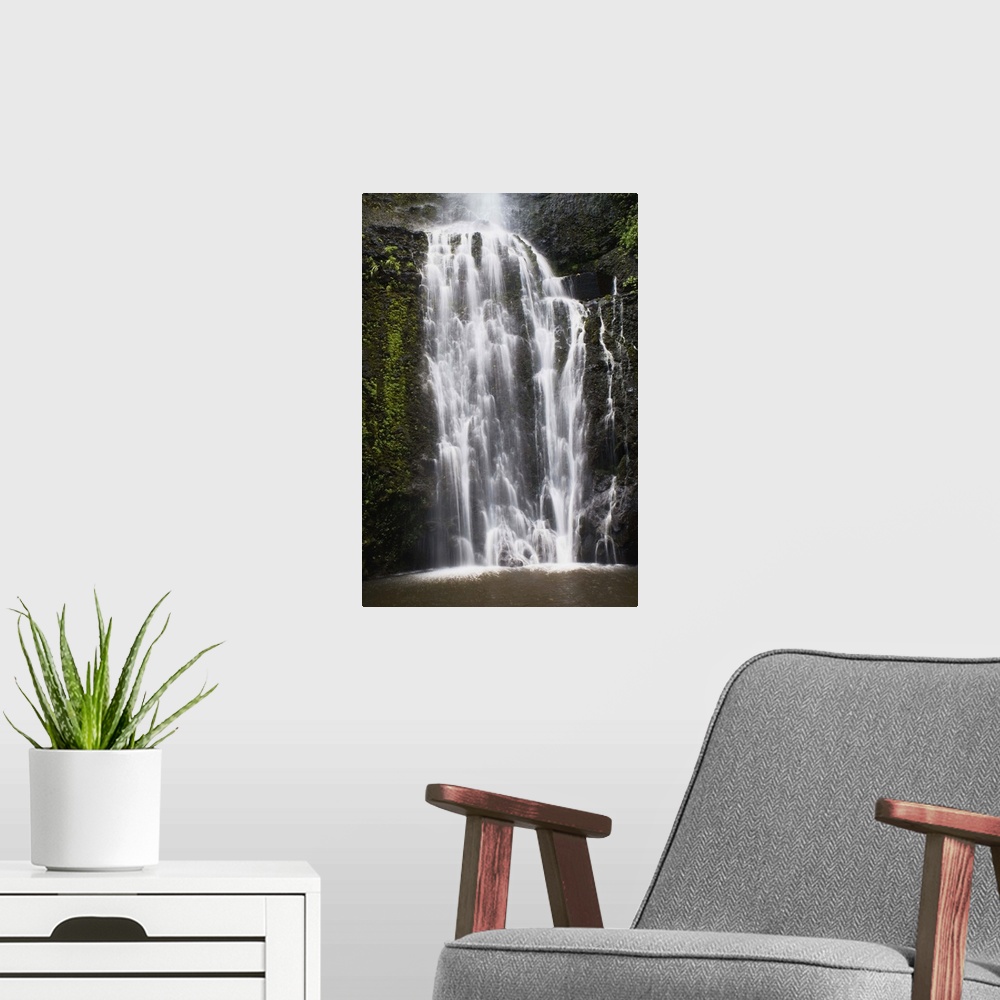 A modern room featuring Waterfall, Hana, Maui, Hawaii