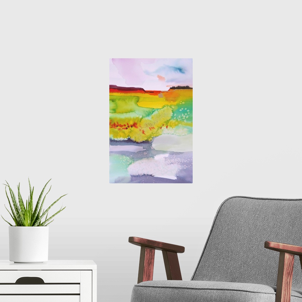 A modern room featuring Abstract 8