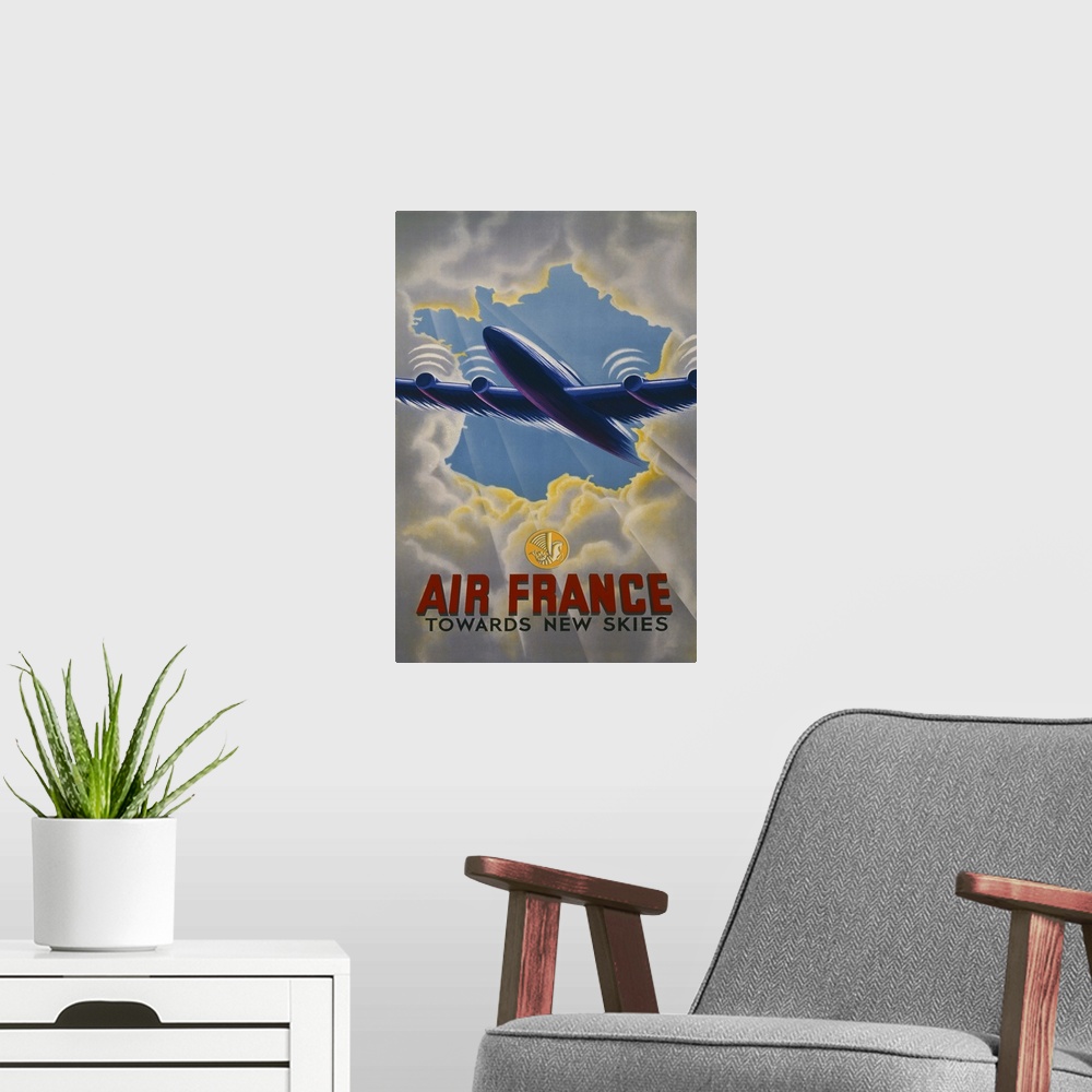 A modern room featuring Air France Towards New Skies