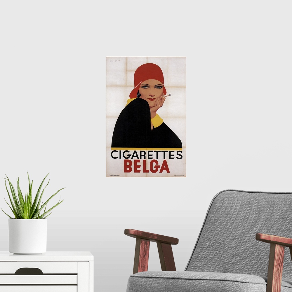 A modern room featuring Cigarettes Belga - Vintage Advertisement