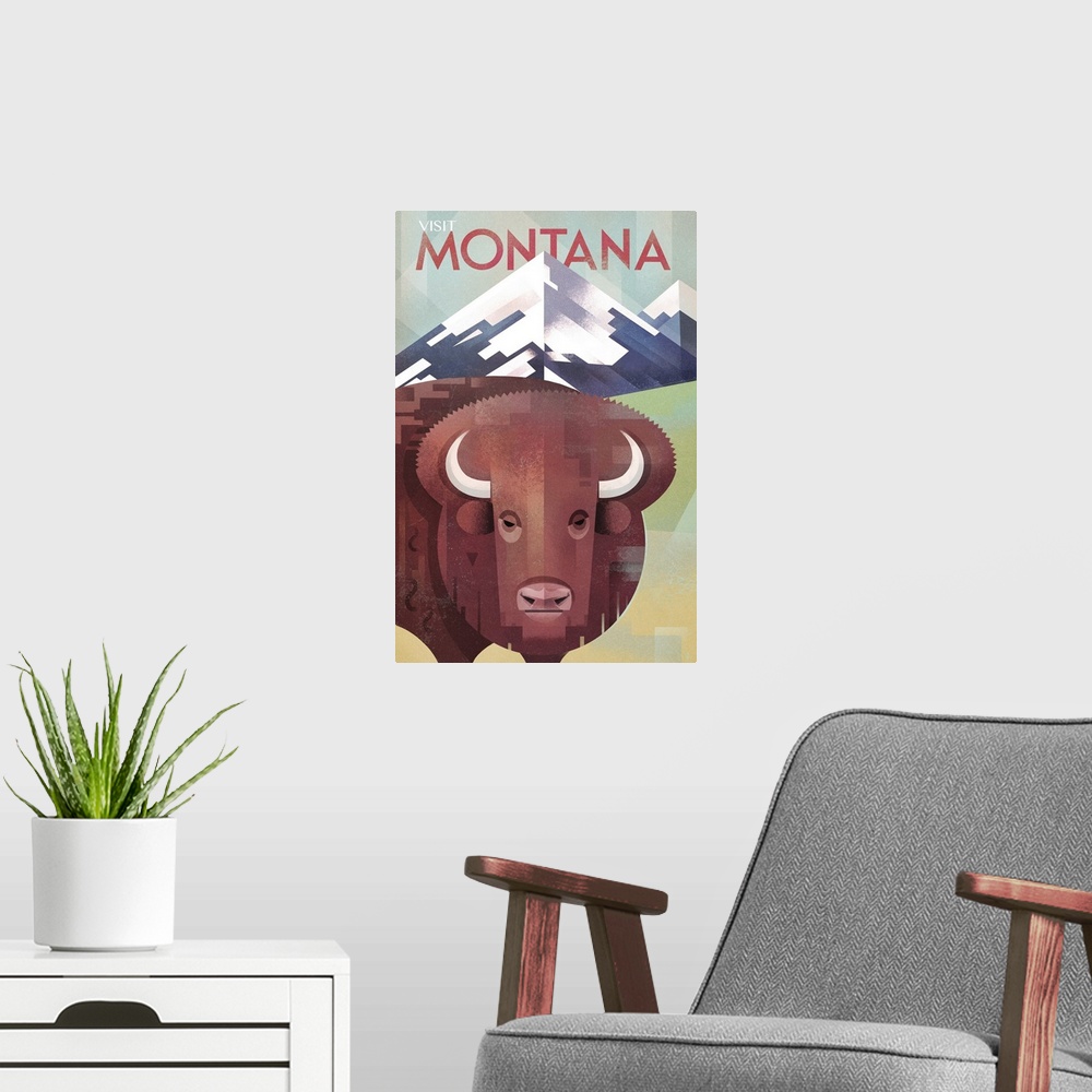 A modern room featuring Montana