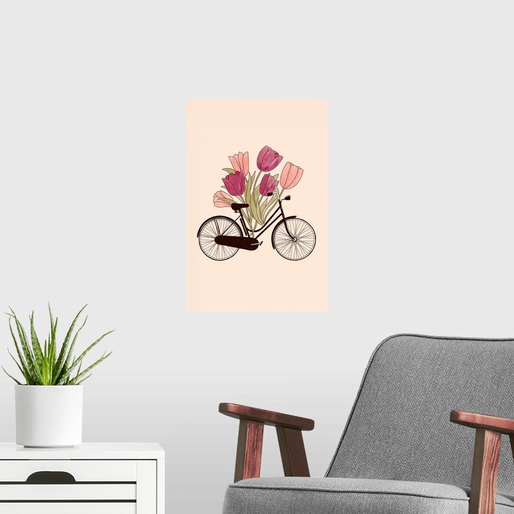 A modern room featuring Bicycle And Flower: Amsterdam, 2022
