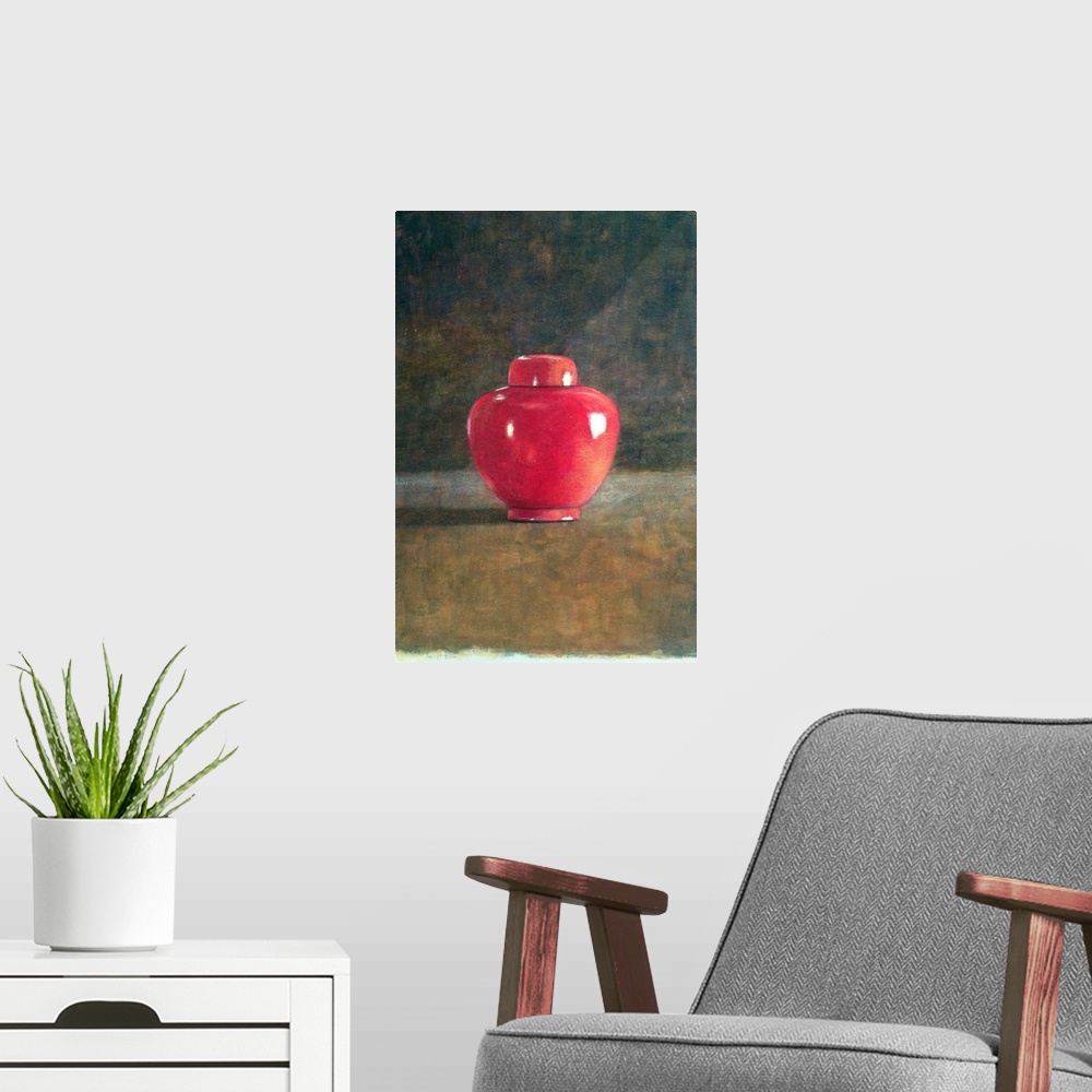 A modern room featuring Red Jar, 1996