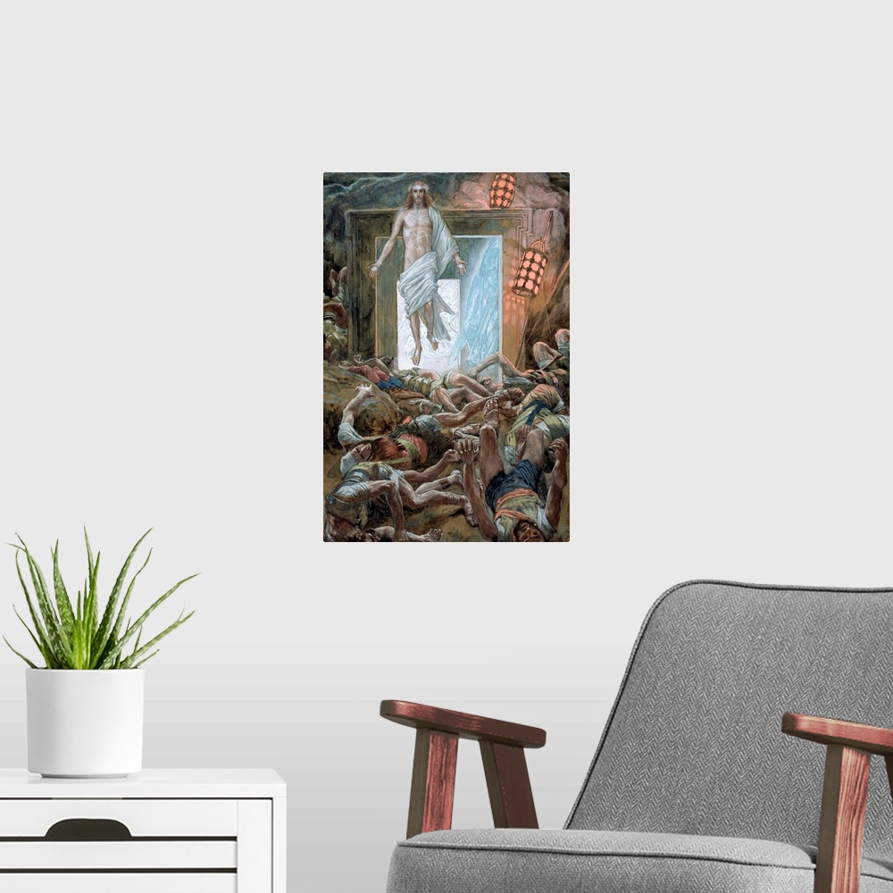 A modern room featuring Jesus rose again on the third day after his death;