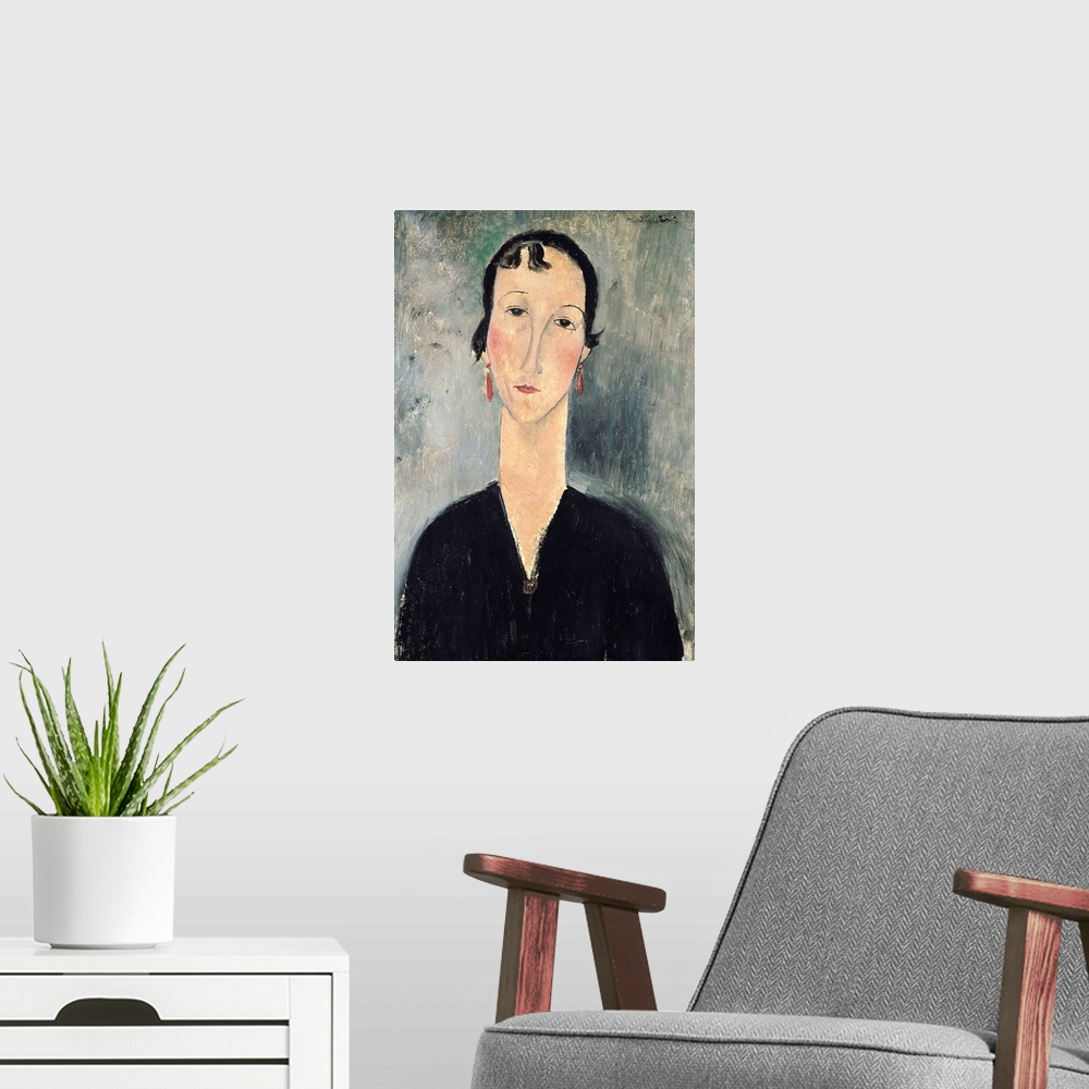 A modern room featuring Woman with Earrings