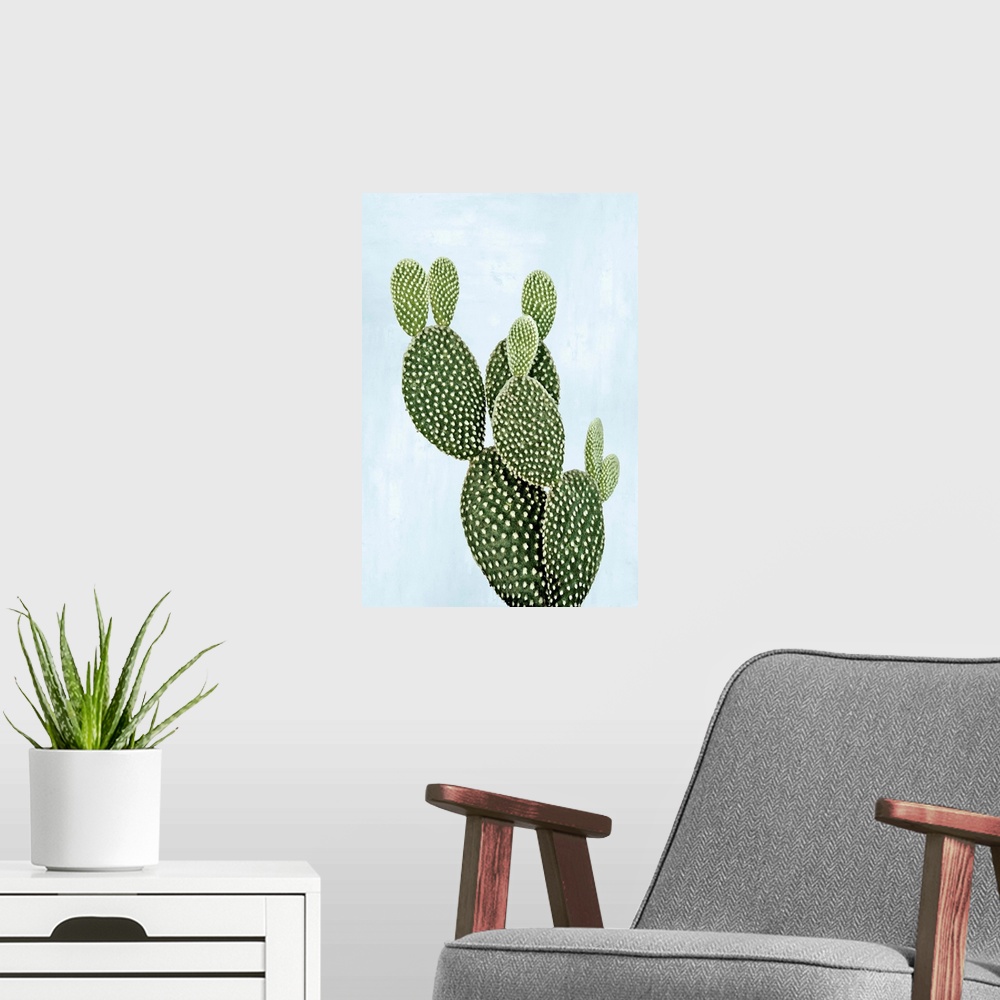 A modern room featuring Cactus on Blue V