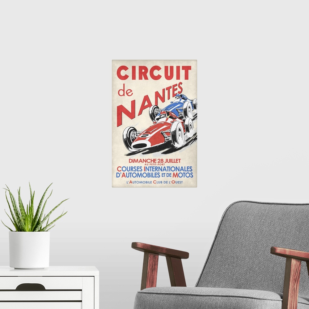 A modern room featuring Circuit De Nantes 1946