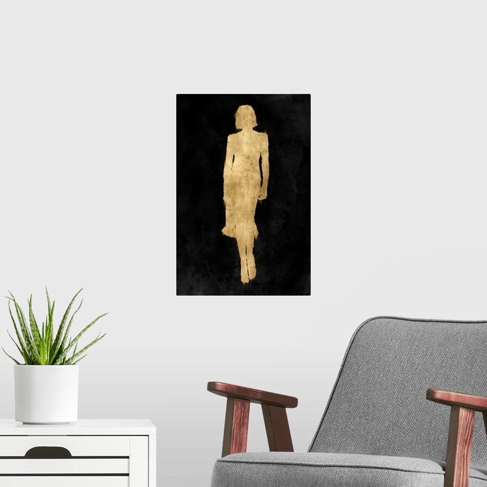 A modern room featuring Fashion Figure Gold I