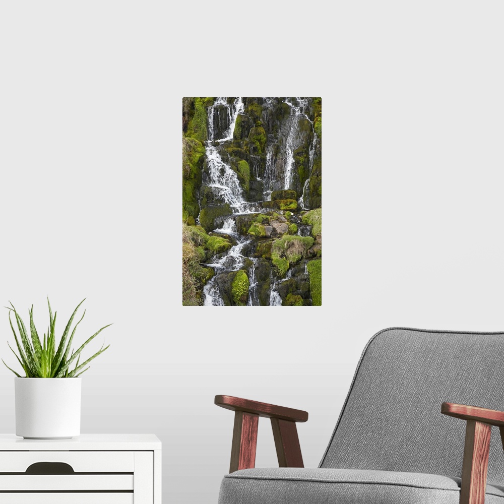 A modern room featuring Bride's Veil Waterfall, Isle of Skye, Scotland, United Kingdom