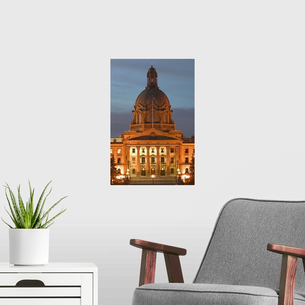 A modern room featuring Canada, Alberta, Edmonton, Alberta Provincial Legislature Dawn