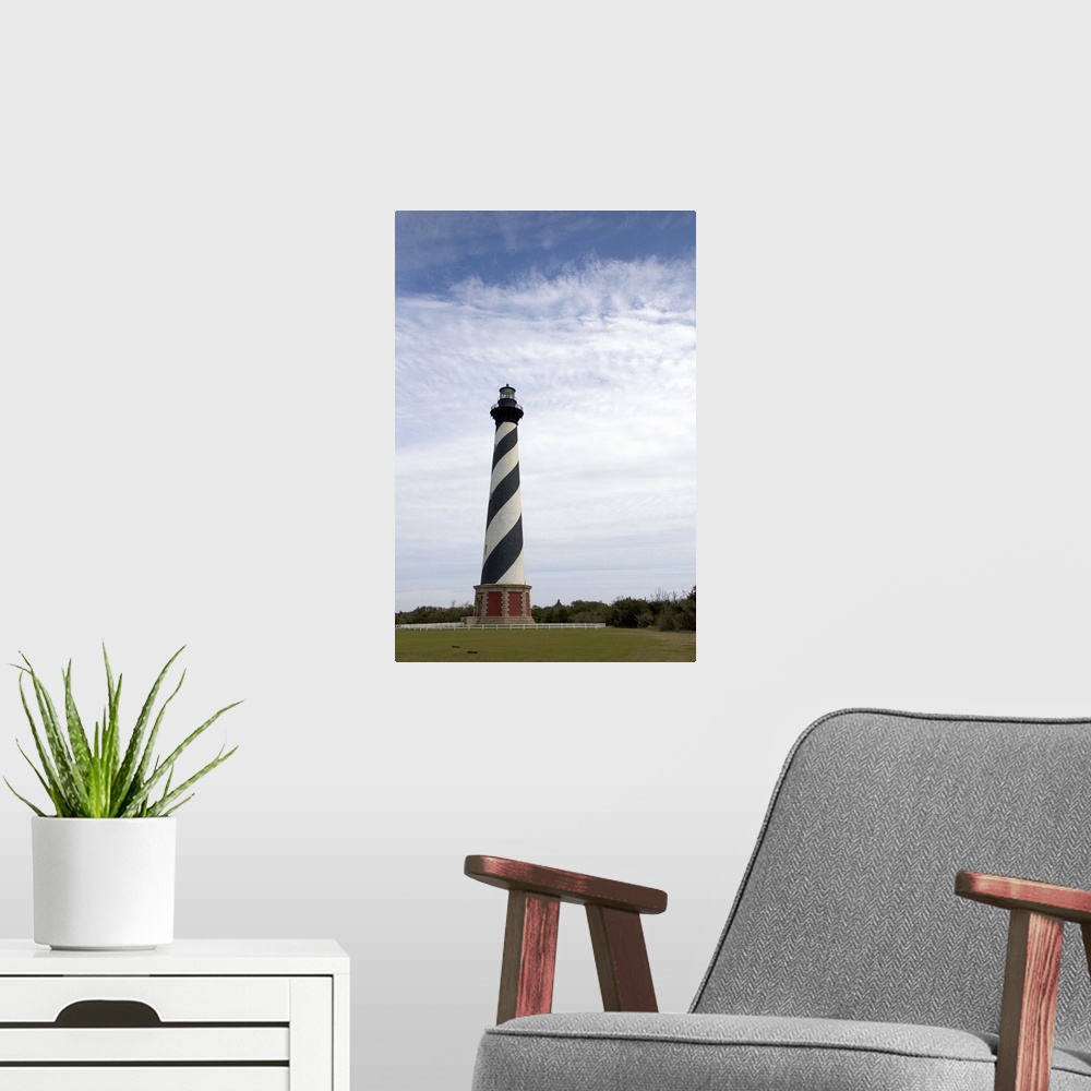 A modern room featuring Cape Hatteras Lighthouse in North Carolina.
