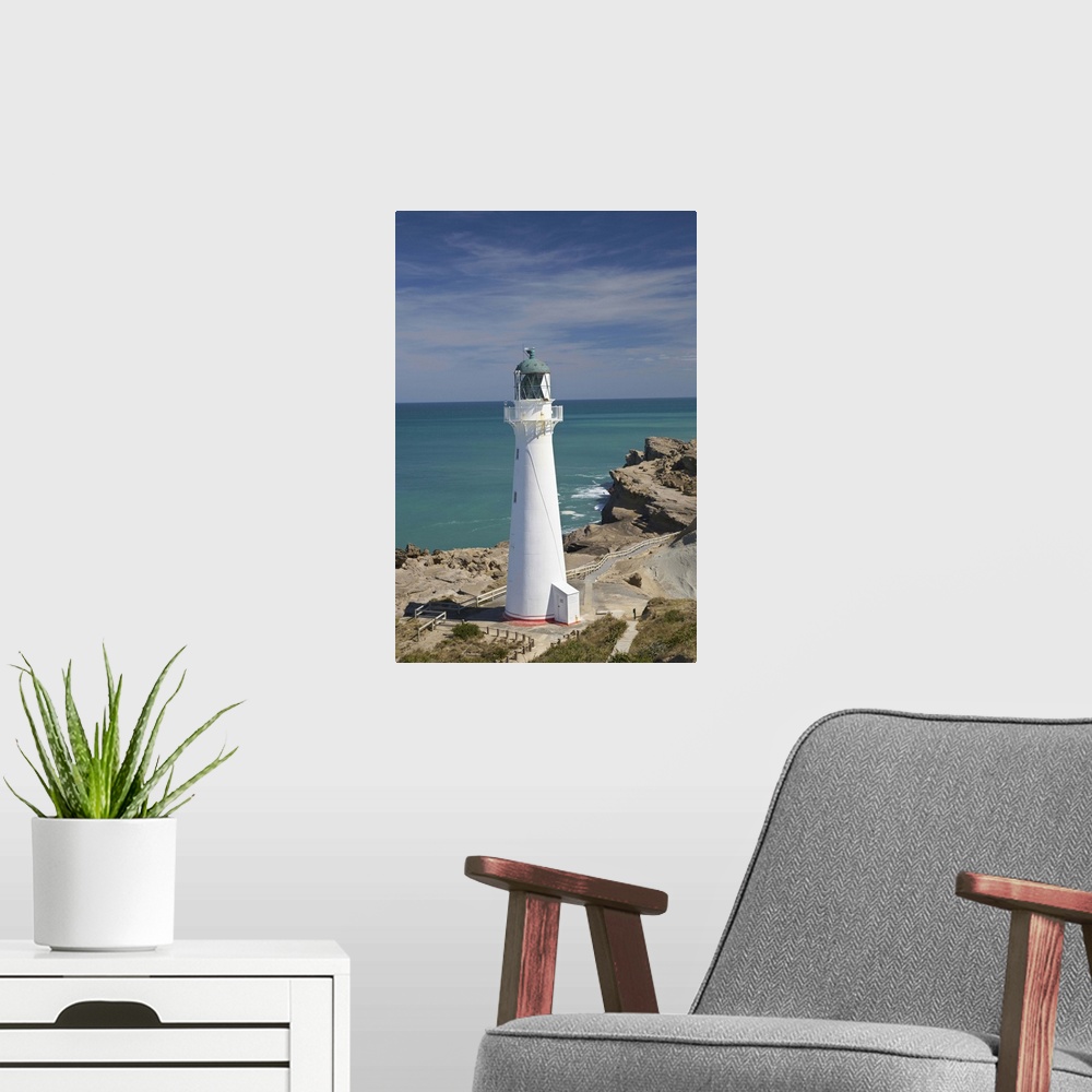 A modern room featuring Castle Point Lighthouse, Castlepoint, Wairarapa, North Island, New Zealand