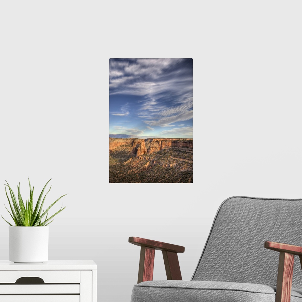 A modern room featuring CO, Colorado National Monument, view from Visitor Center .