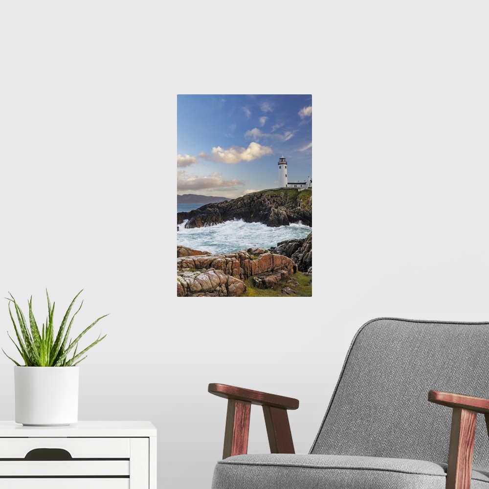 A modern room featuring Fanad Head Lighthouse in County Donegal Ireland.