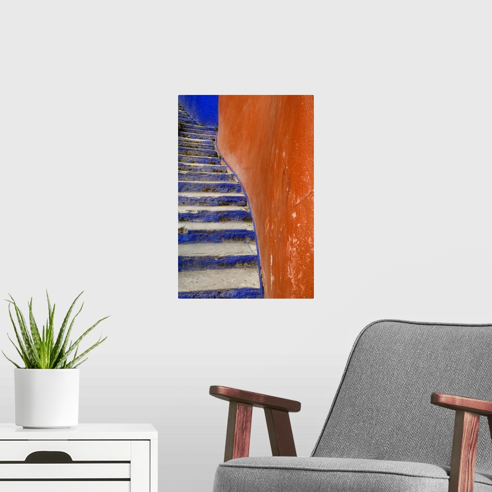 A modern room featuring Mexico, Guanajuato, colorful stairs.