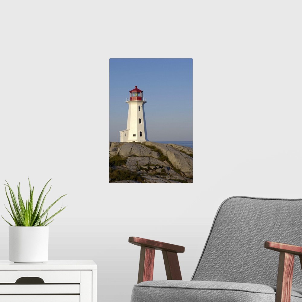 A modern room featuring Peggy's Point Lighthouse, Peggy's Cove, Nova Scotia, Canada