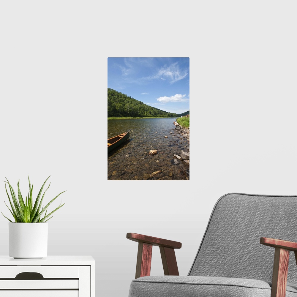 A modern room featuring Quebec, Canada, Salmon fishing on the Matapedia River
