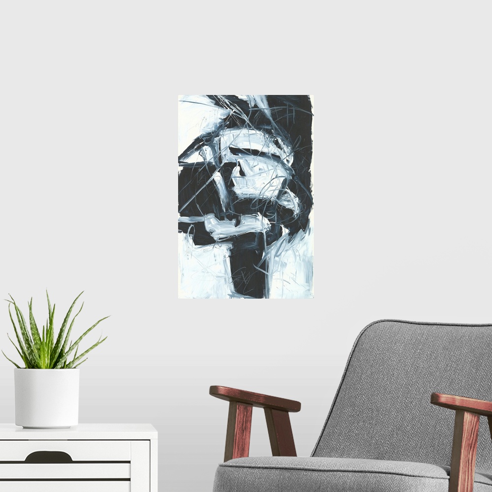 A modern room featuring Abstract #106