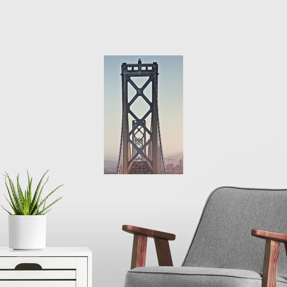 A modern room featuring USA, California, San Francisco, Bay Bridge, Oakland Bay Bridge.
