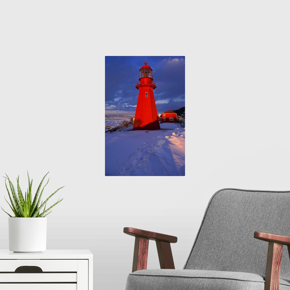 A modern room featuring Canada, Quebec, Gaspesie, La Martre lighthouse