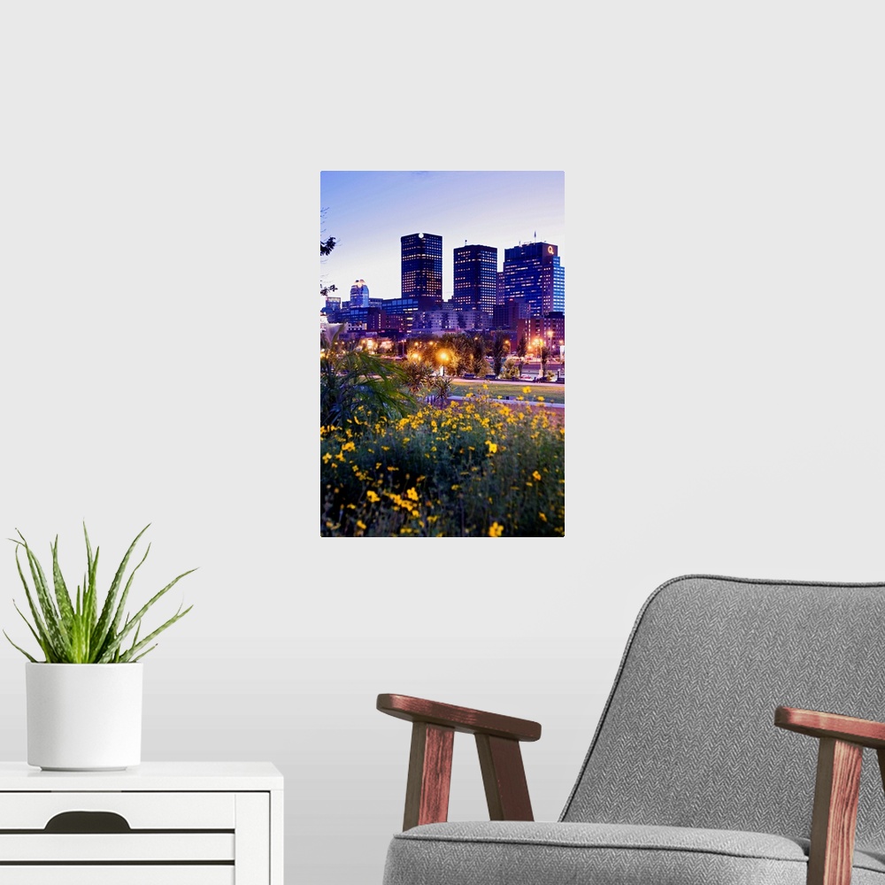 A modern room featuring Canada, Quebec, Montreal, View of the city from Hotel de Ville