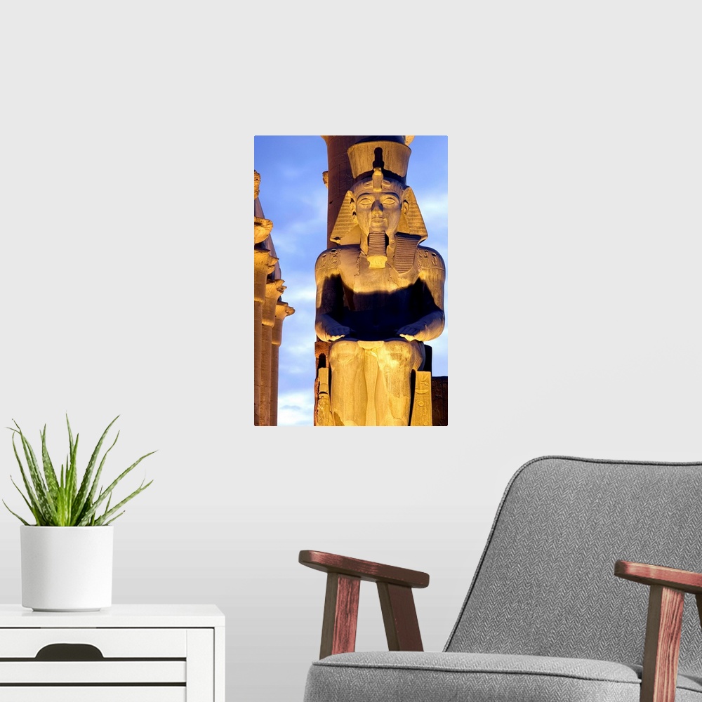 A modern room featuring Egypt, Nile Valley, Luxor, Temple of Luxor, The colossus of Ramses II
