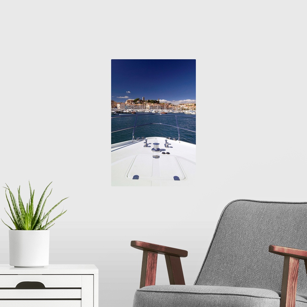 A modern room featuring France, Cannes, View towards the harbor