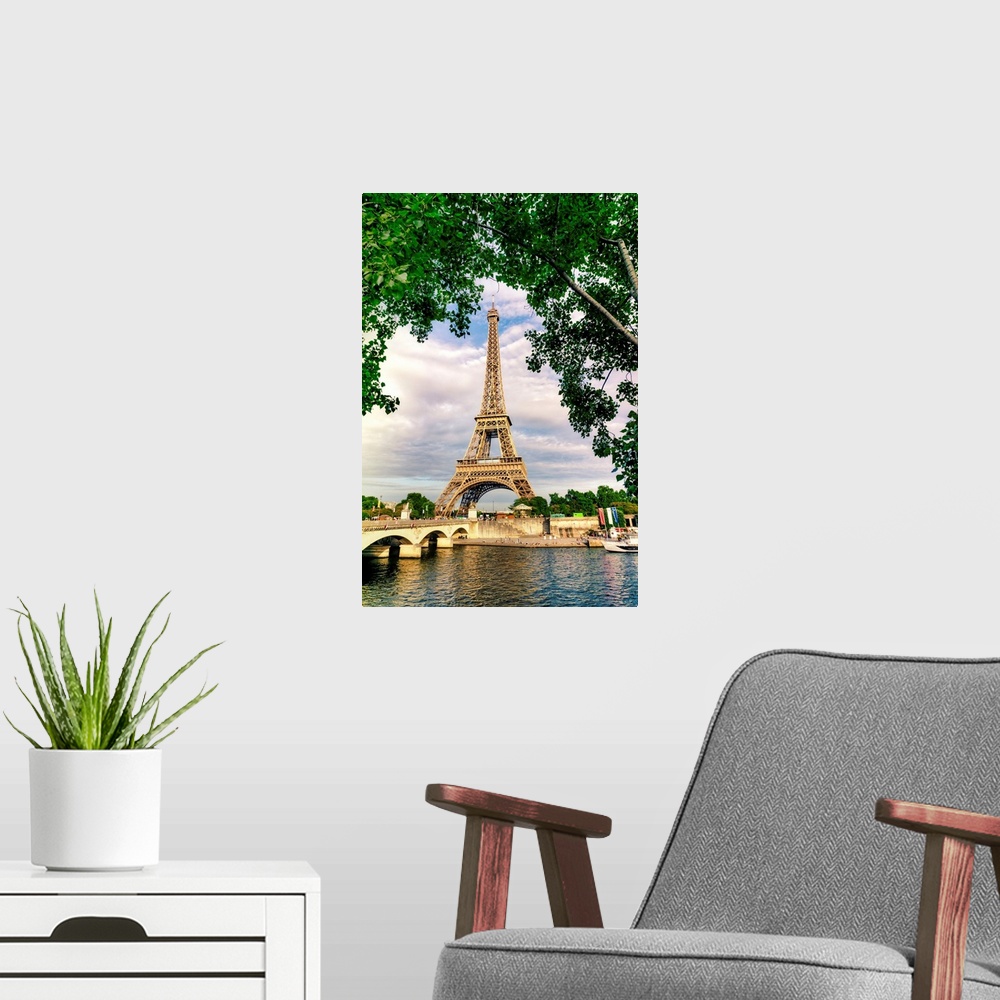 A modern room featuring France, Paris, Eiffel Tower.