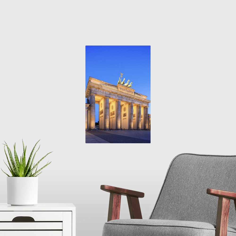 A modern room featuring Germany, Berlin, Brandenburg Gate, Brandenburg Gate by night