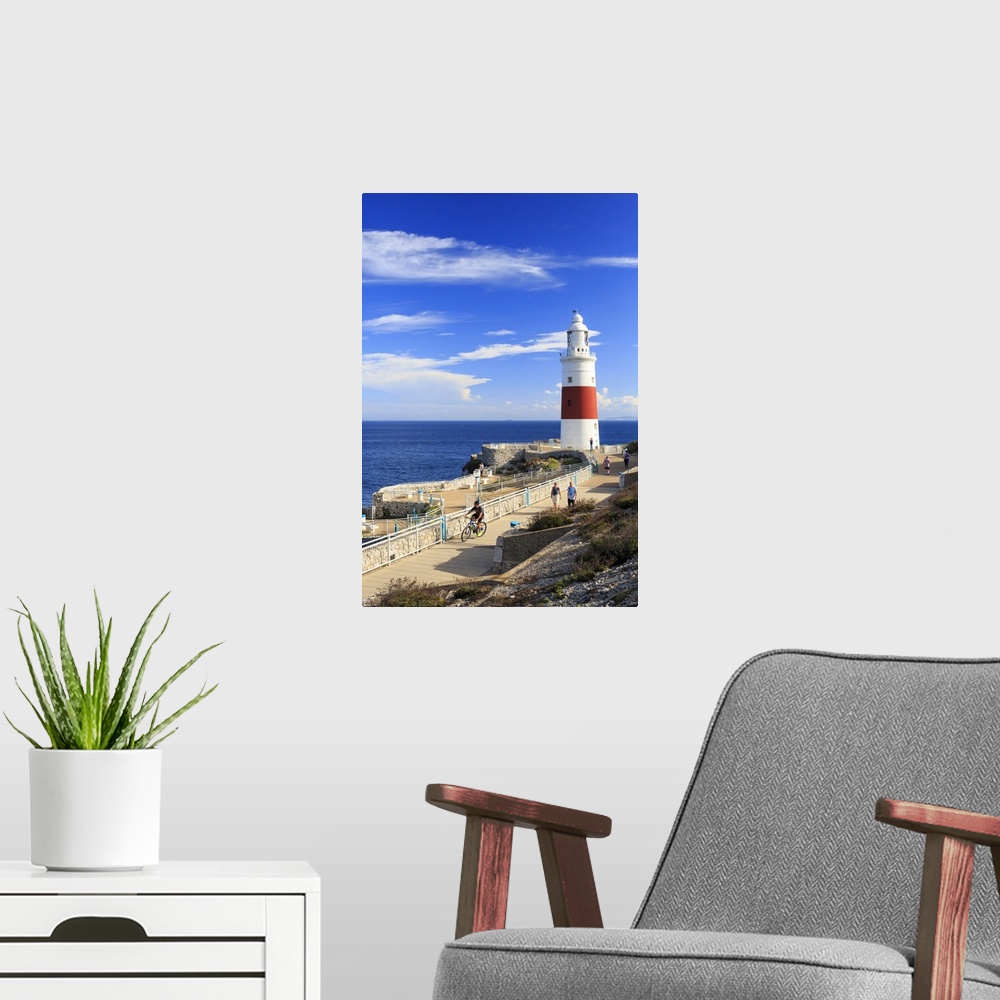 A modern room featuring Gibraltar, Punta Europa lighthouse