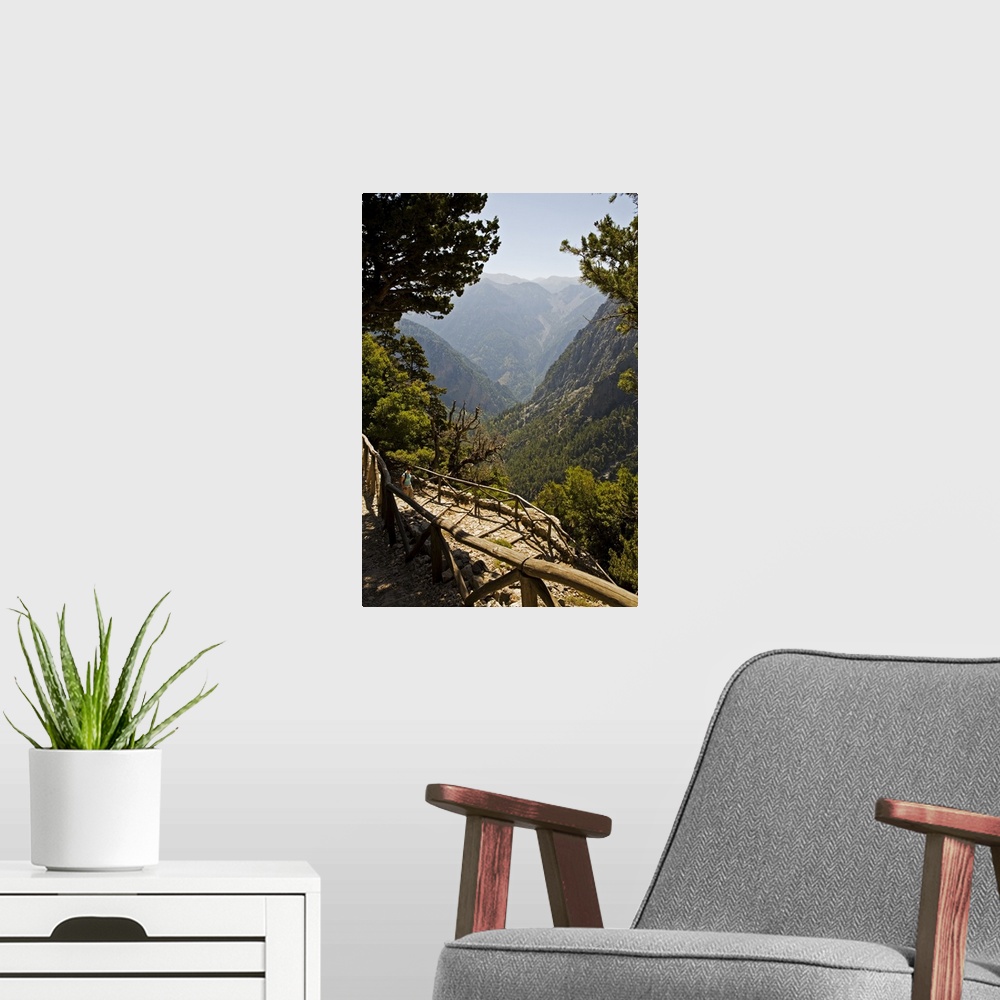 A modern room featuring Greece, Morning near the top and looking down into the Gorge of Samaria