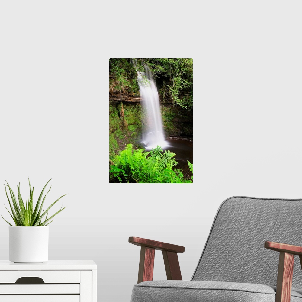 A modern room featuring Ireland, Sligo, Glencare waterfall