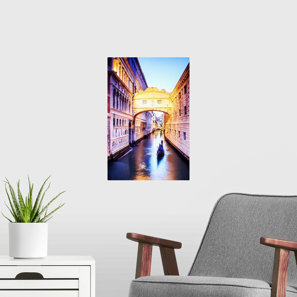 A modern room featuring Italy, Veneto, Venetian Lagoon, Adriatic Coast, Venezia district, Venice, Bridge of Sighs, Ponte ...