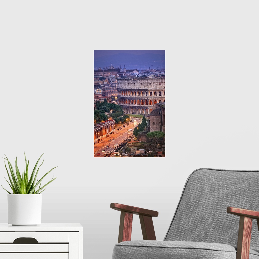 A modern room featuring Italy, Latium, Mediterranean area, Rome, Roman Forum, Colosseum