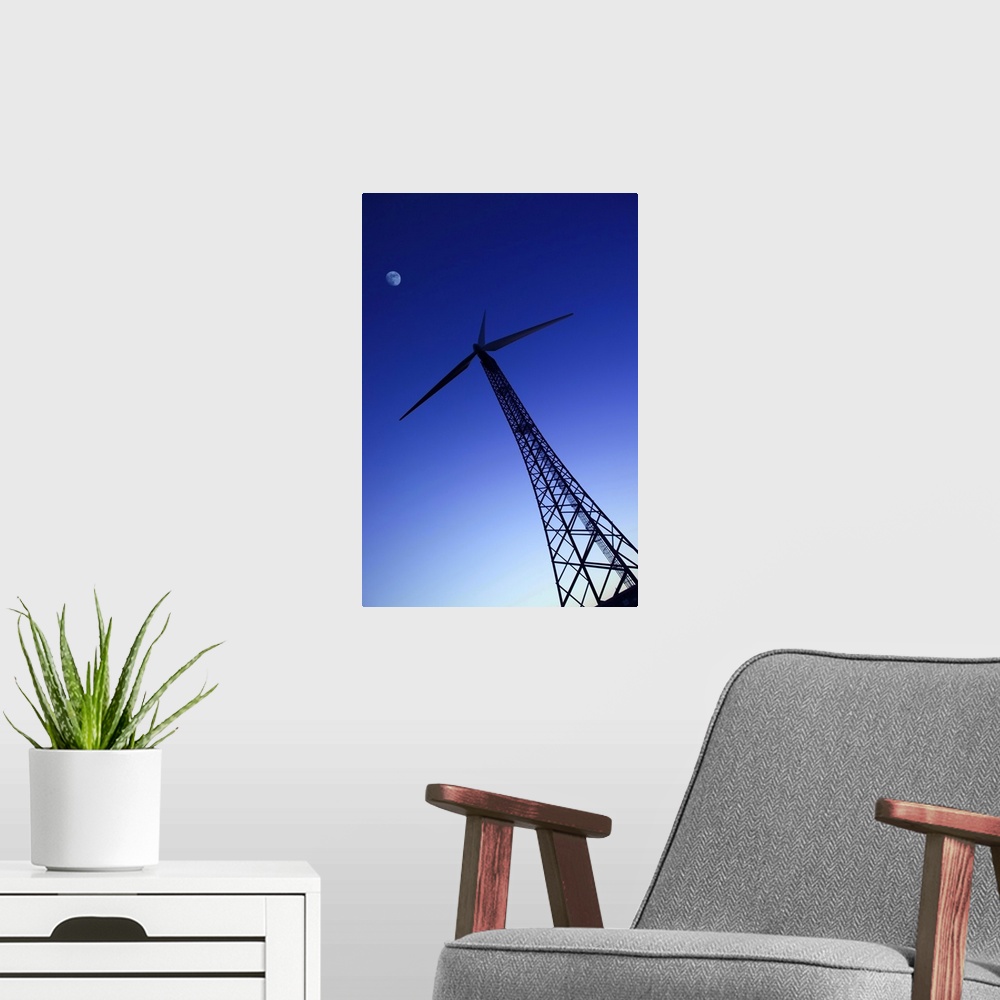 A modern room featuring Italy, Sicily, Siracusa, Monte Lauro, wind turbine
