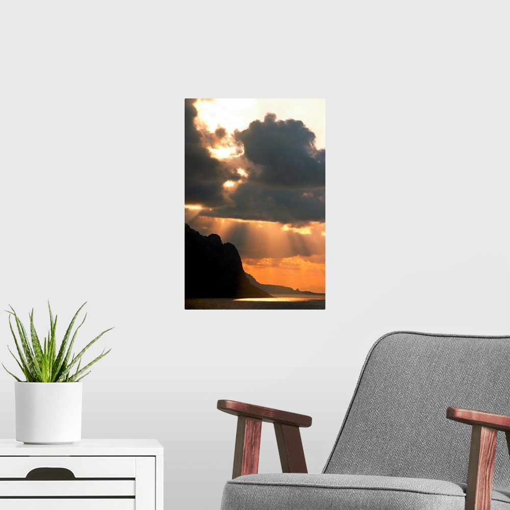 A modern room featuring Italy, Sicily, View of Golfo di Cofano, gulf