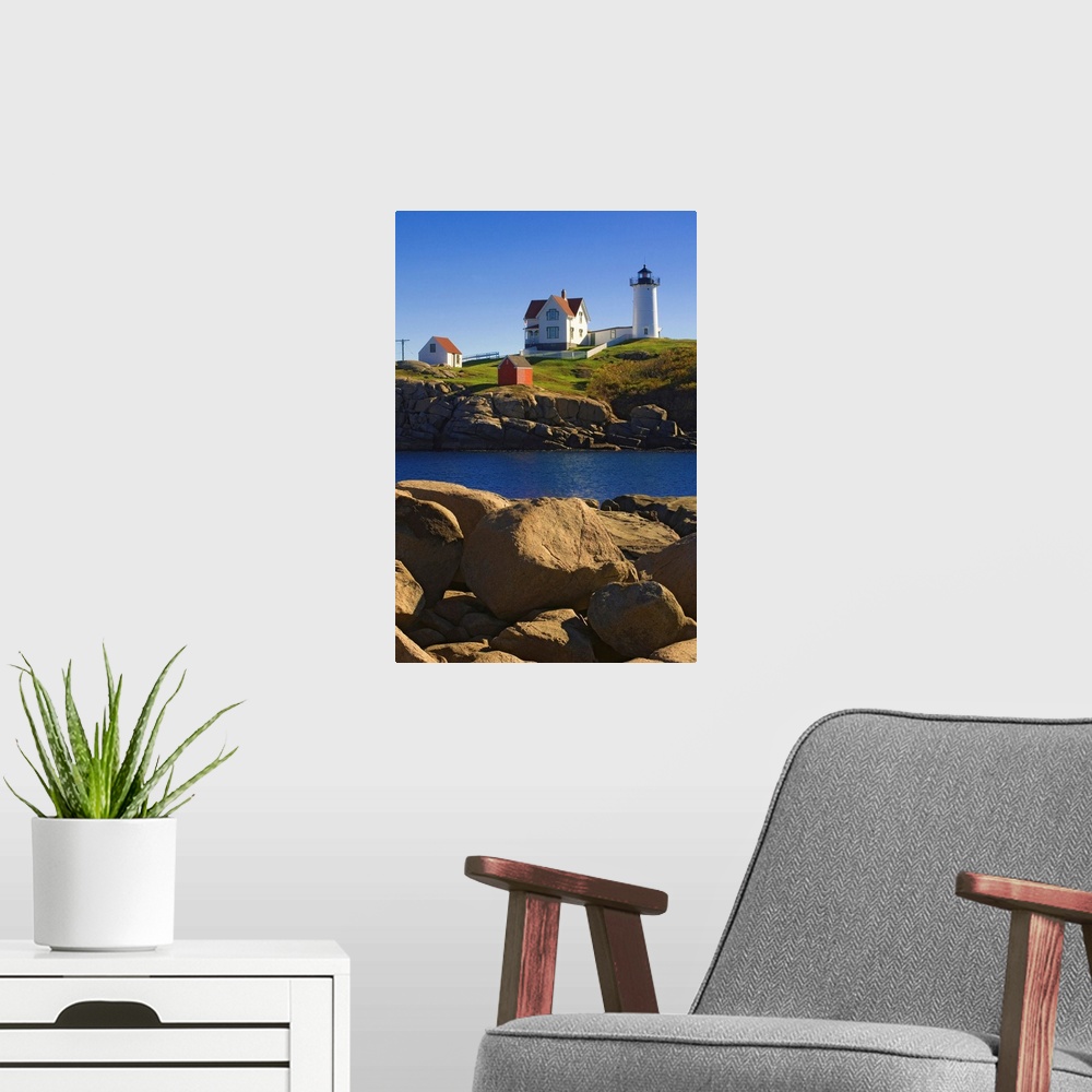 A modern room featuring Maine, Cape Neddick, Atlantic ocean, York Beach, the lighthouse