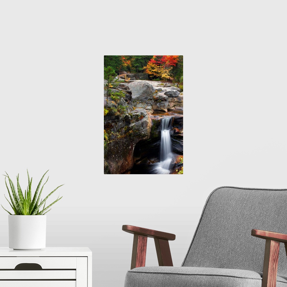 A modern room featuring Maine, New England, Grafton State Park, the Screw Auger falls in autumn