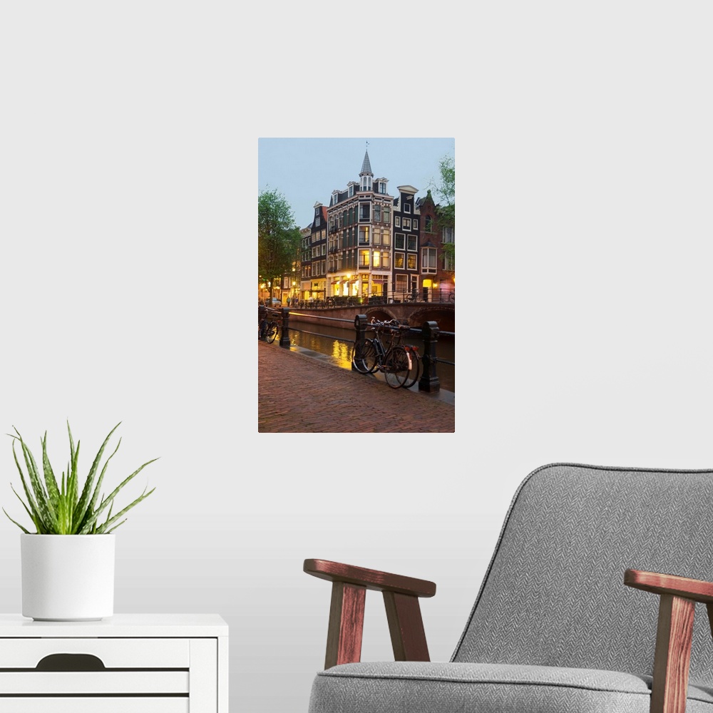 A modern room featuring Netherlands, Nederland, North Holland, Noord-Holland, Amsterdam, view on the canal